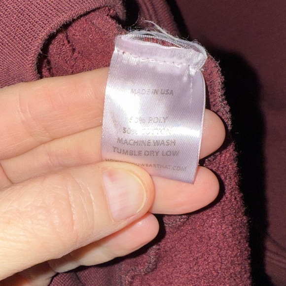 HDYWT Classic Oversized Sweat Set-Maroon - Picture 13 of 16